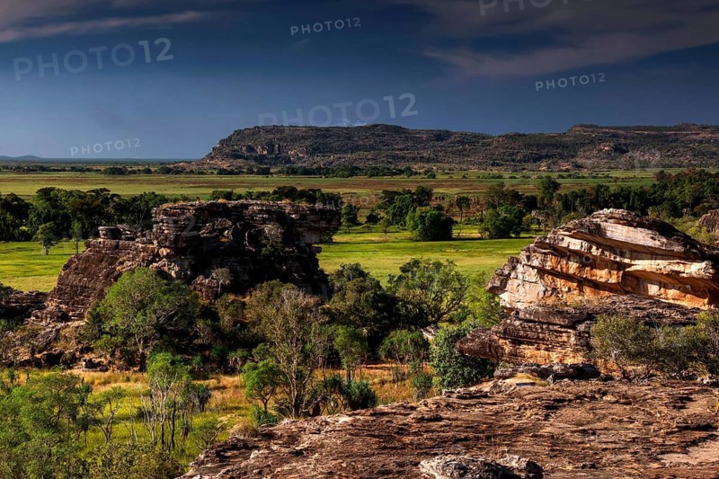 Impressive view of the lush nature of Kakadu National Park, Ubirr, Kakadu National Park, Northern Territory, Australia from Nardab Lookout