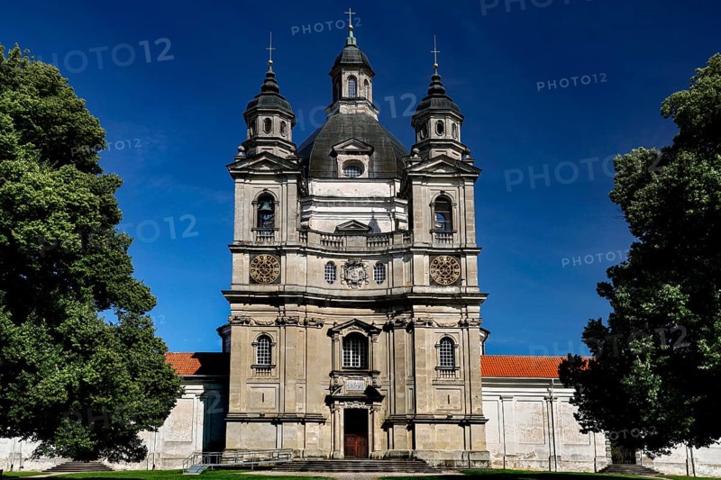 Baroque church of Pažaislis monastery with magnificent façade and towers, Kaunas, Kauno apskritis, Lithuania