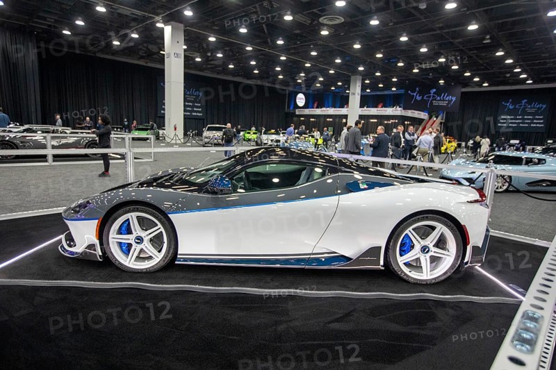 Detroit, Michigan USA - 14 January 2026 - A Pininfarina Battista on display in The Gallery, a section of ultra luxury and performance vehicles at the Detroit Auto Show