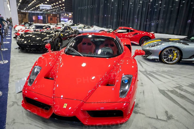 Detroit, Michigan USA - 14 January 2026 - Ferraris were on display at the Detroit Auto Show