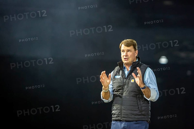 Detroit, Michigan USA - 13 January 2026 - Ford CEO Jim Farley spoke as his company showed its off-road vehicles at the Detroit Auto Show