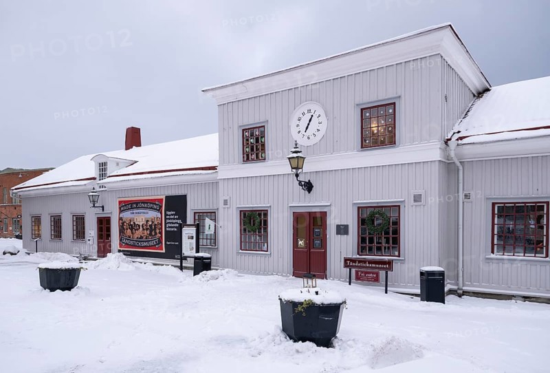 Tändsticksmuseet match museum or match museum in winter, Jönköping, Jönköpings län, Sweden