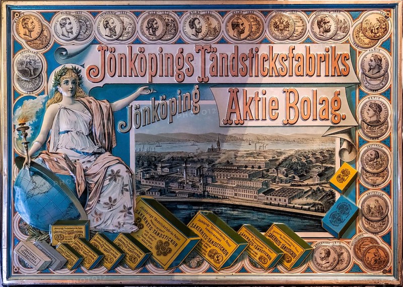 Share in a match factory, Tändsticksmuseet match museum or match museum, Jönköping, Jönköpings län, Sweden