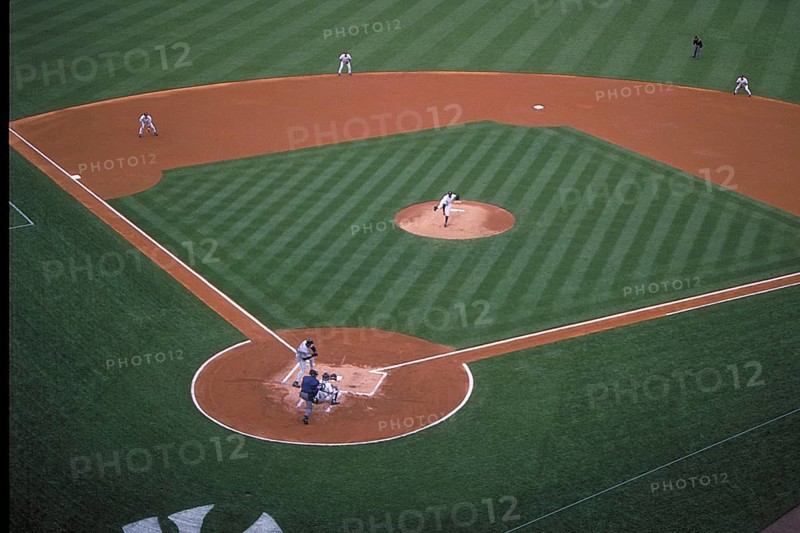 Detail, base ball game in the historic Jankee Stadium, existed from 1923 to 2008, then demolished, Bronx, New York City, USA, historical recording from 1986