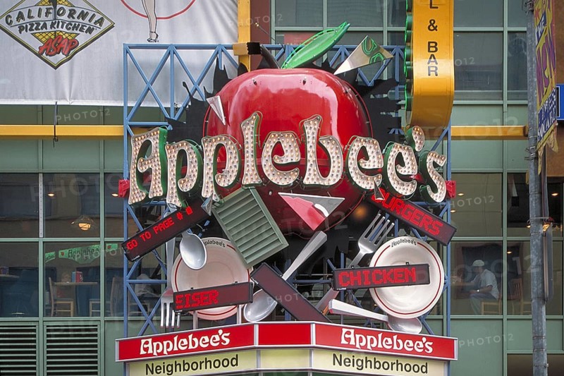 Restaurant sign from Applebee's restaurant chain, New York City, USA