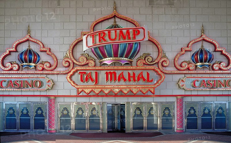 Entrance portal of Trump Casino Taj Mahal, Atlantic City, USA