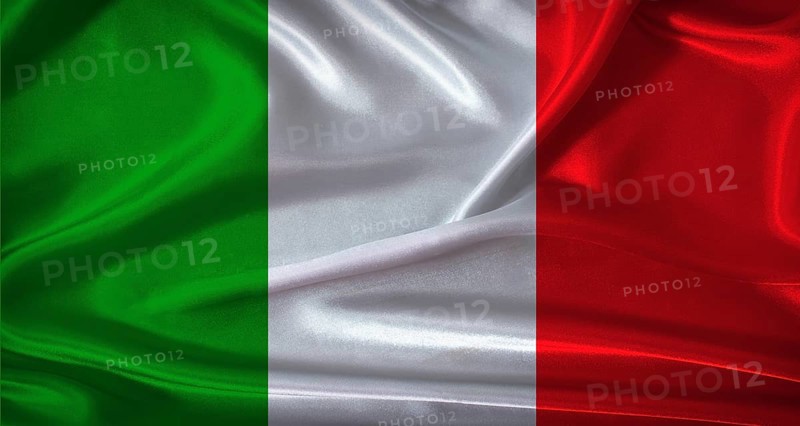 National flag of Italy with cloth texture. Italy flag with realistic texture background