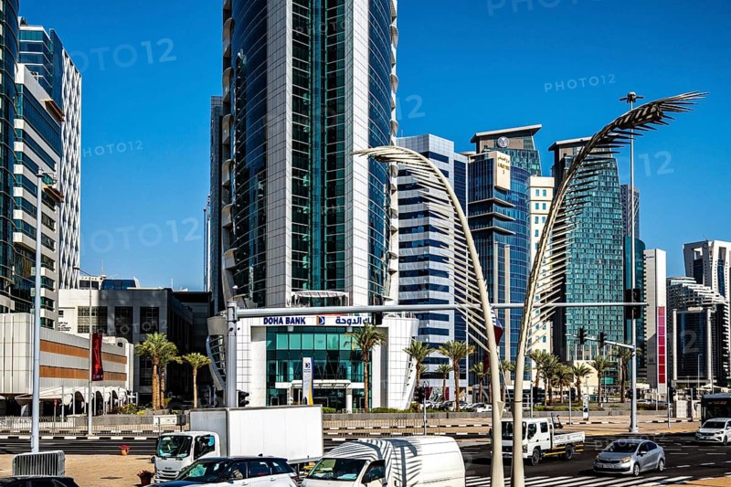 Modern architecture on Al Funduq Street, Doha, Qatar