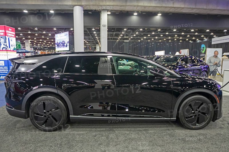 Detroit, Michigan USA - 14 January 2026 - The Lucid Gravity on display at the Detroit Auto Show