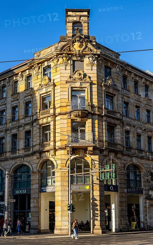 Historic corner house at the intersection of Invalidenstraße and Chausseestraße in Berlin Mitte, Germany