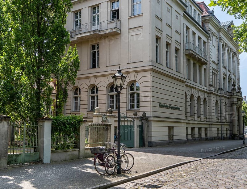 Einstein Gymnasium school building in downtown Potsdam, Brandenburg, Germany