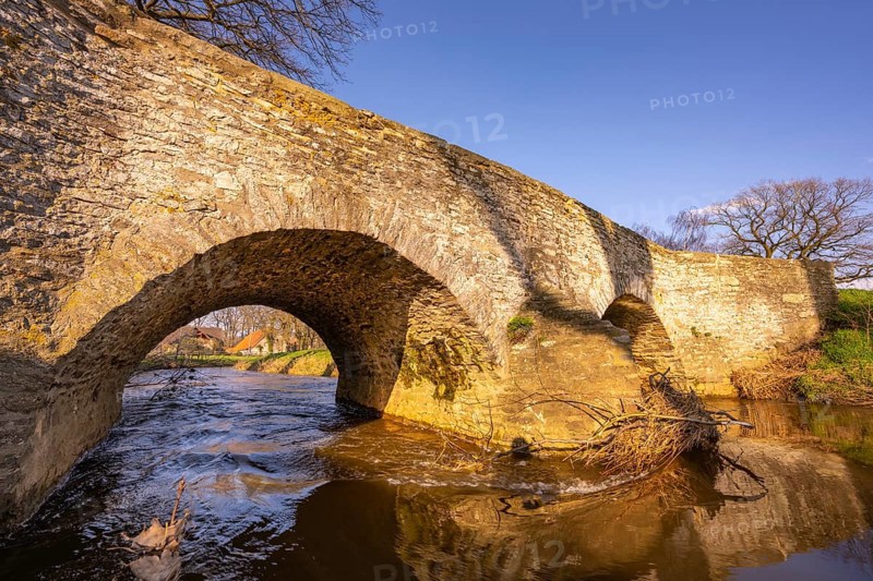 Rooemerbrücke in Hunteburg, Historic Bridge over the Hunte River, Hunteburg, Niedersachssen, Germany