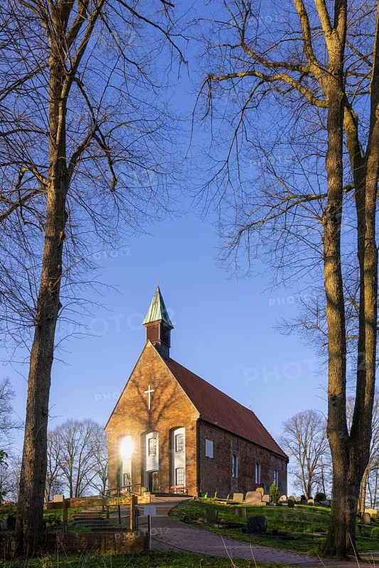 St. Dionysisus Church on Holler Sandberg, Wesermarsch, Holle, Wüsting, Lower Saxony, Germany