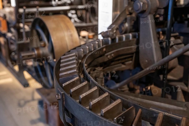 Historic machine for making matches, Tändsticksmuseet Match Museum or Match Museum, Jönköping, Jönköpings län, Sweden