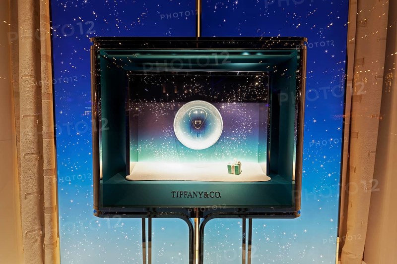 Window of the Tiffany Co. jewelry store on the Kö, luxury shopping, Düsseldorf, North Rhine-Westphalia, Germany