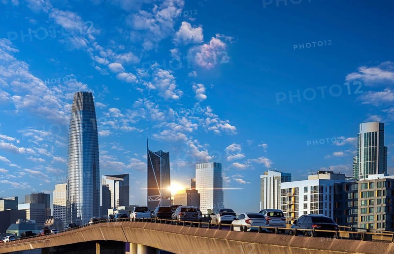 USA, California, Panoramic San Francisco financial district skyline in city downtown
