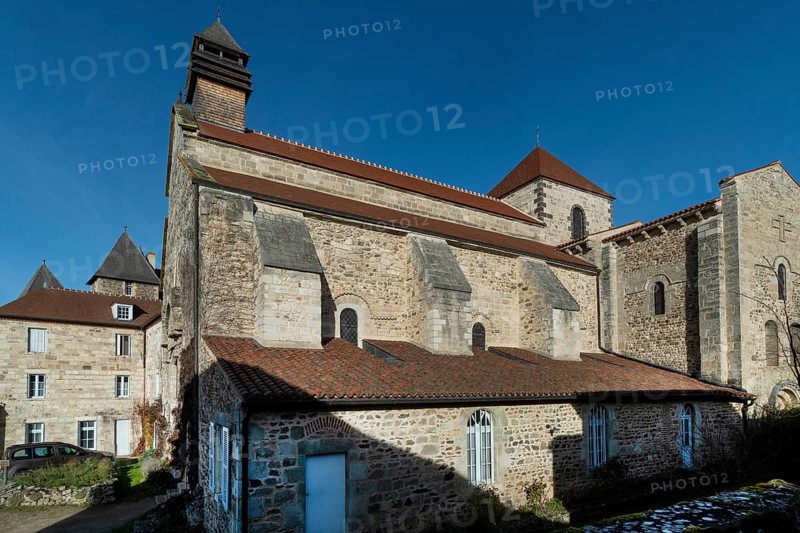 St Vincent's Abbey Church of Chantelle. Allier department. Auvergne Rhone Alpes. France