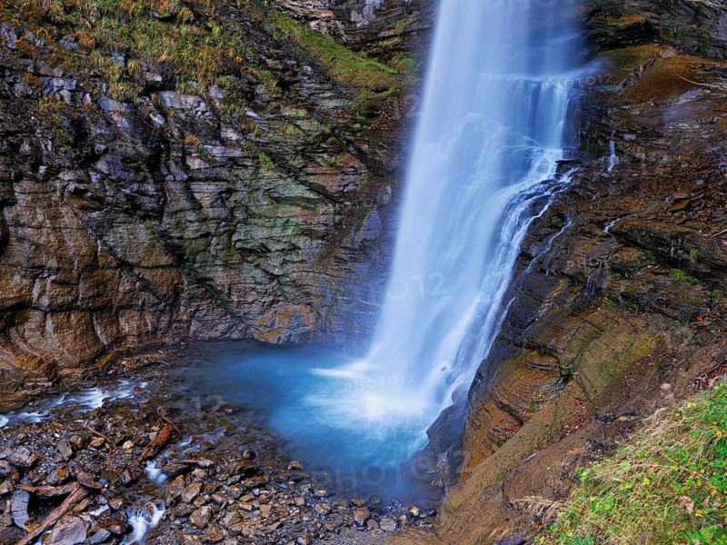 Diesbach Waterfall, Canton of Glarus, Switzerland