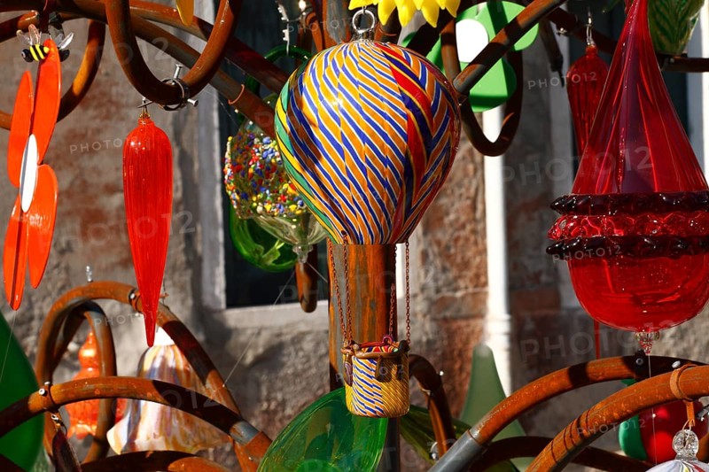 Glass art on the Insola di Murano, Venice, Veneto, Italy