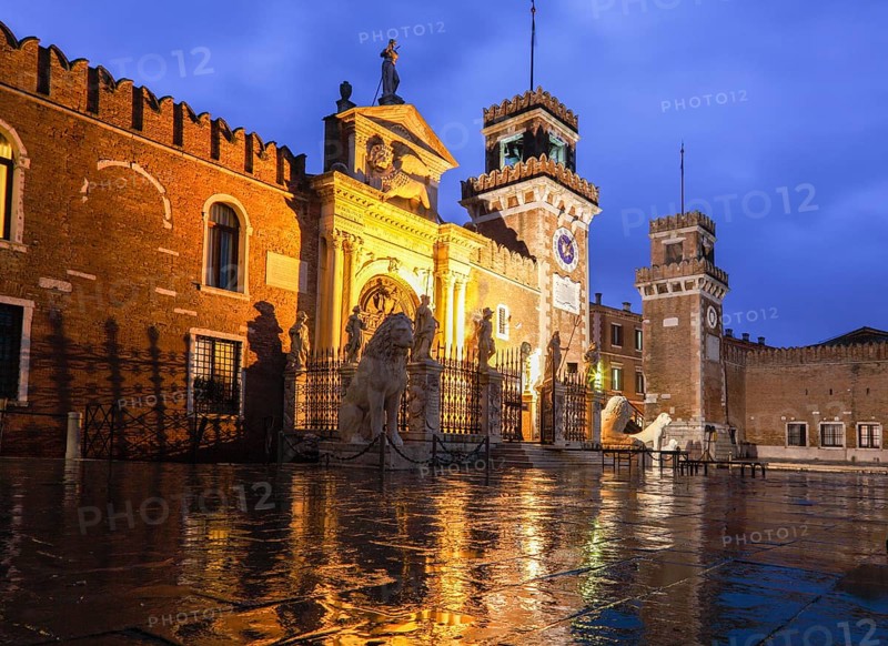 Arsenale, Renaissance portal (around 1400), Venice, Veneto, Italy