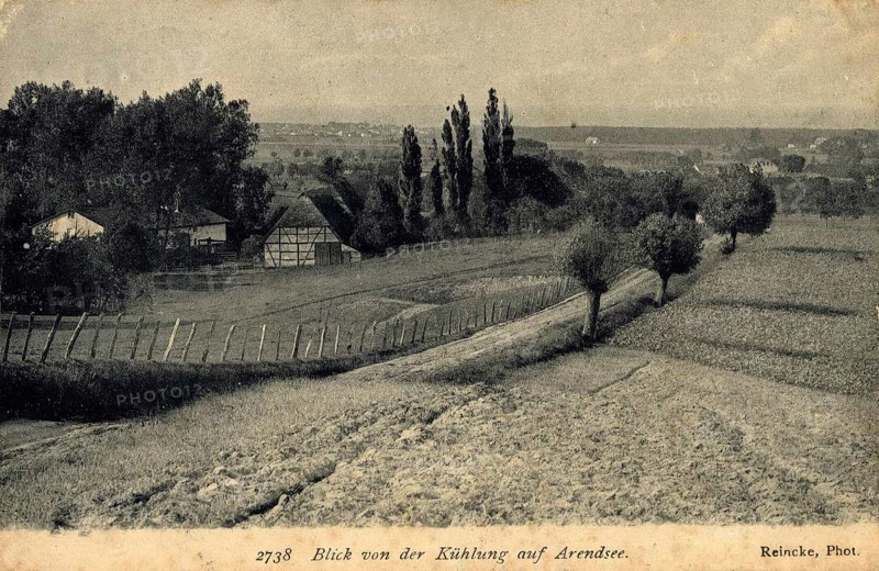 View of Arendsee from Kühlungsborn, Rostock district, Mecklenburg-Western Pomerania, until 1938 place name of the western district of Kühlungsborn, Germany, postcard, view around 1900 - 1910, historical, digital reproduction of a historical postcard, authentic, public domain, from that time, exact date unknown
