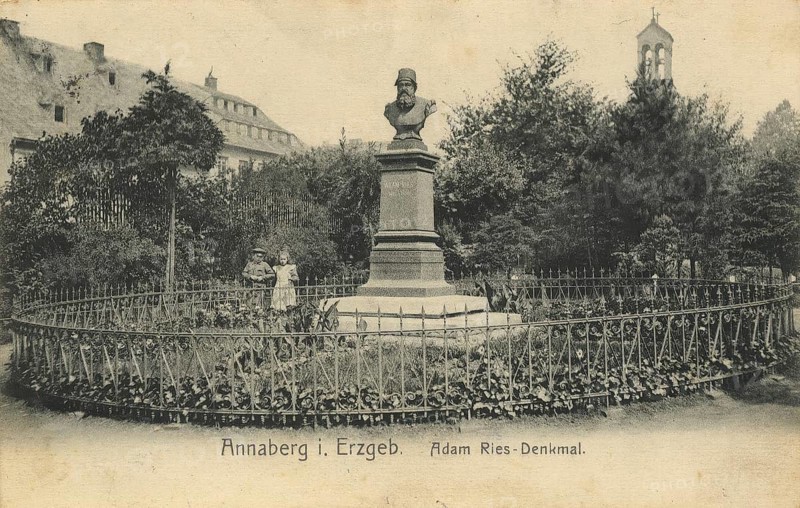 Annaberg, city in the Ore Mountains, Erzgebirgskreis, Saxony, postcard, view around 1900 - 1910, historical, digital reproduction of a historical postcard, authentic, public domain, from that time, exact date unknown