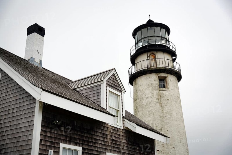 Highland lighthouse, Cape Cod Light, lighthouse, typical architectural style, shingle façade, North Truro, Cape Cod, Massachusetts, New England, USA