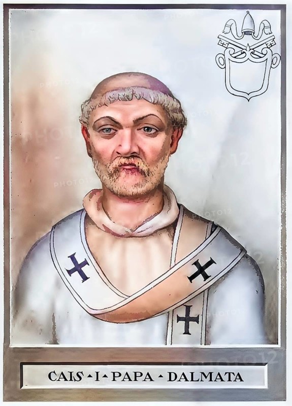 Caius or Gajus (born in Dalmatia, died 22 April 296) was Bishop of Rome from 17 December 283 to 22 April 296, Historical, authentic, digitally restored reproduction from a 19th century original, Record date not stated, subsequently coloured