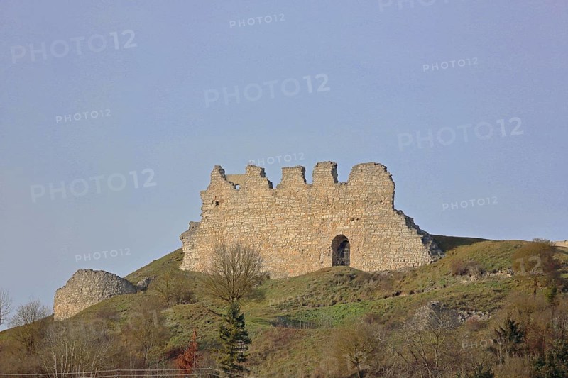 Flochberg Castle Ruins, Schlossberg, Bopfingen, Härtsfeld, Swabian Jura, Baden-Württemberg, Germany
