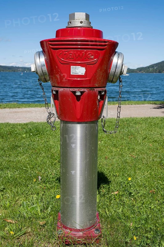 Hydrant, tap point for the removal of water from the public water distribution system, Tegernsee, Upper Bavaria, Bavaria, Germany