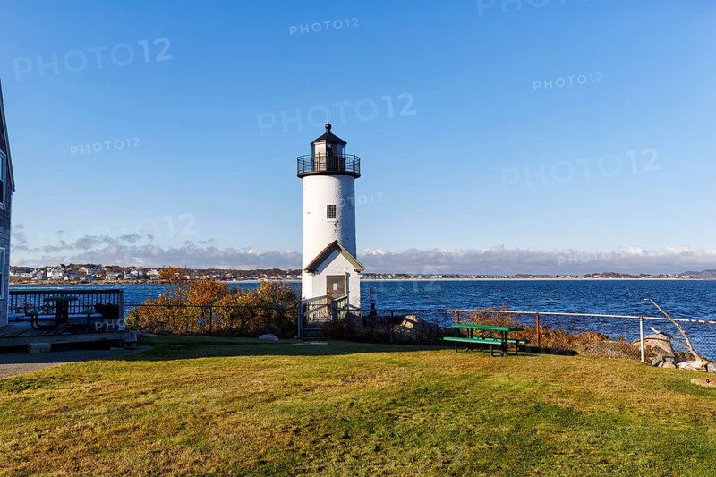 Annisquam Harbor lighthouse, historic Wigwam Point in Gloucester, Cape Ann, Massachusetts, Ipswich Bay, New England, USA