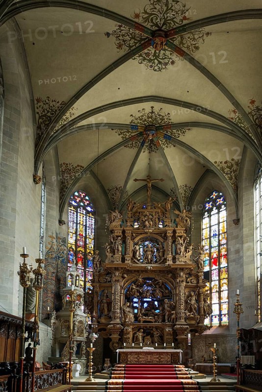 Interior view, St. Nicholas Church, Überlingen, Lake Constance, Baden-Württemberg, Germany