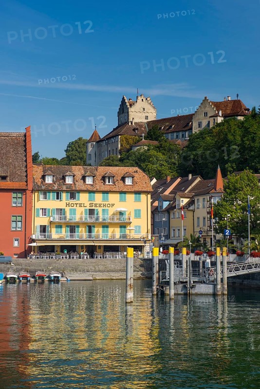 Harbour, Meersburg, Lake Constance, Baden-Württemberg, Germany