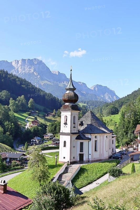 Maria Gern pilgrimage church in the Bavarian Alps in Berchtesgaden, Bavaria, Germany
