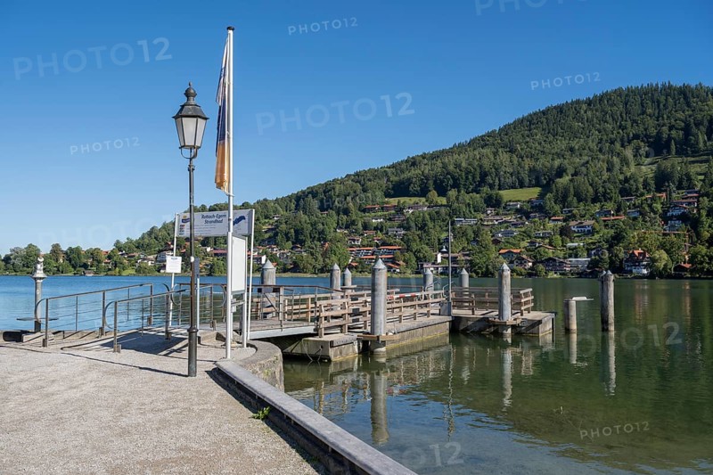 Anlegestelle Rottach-Egern Strandbad, Tegernsee, Rottach-Egern, Upper Bavaria, Bavaria, Germany