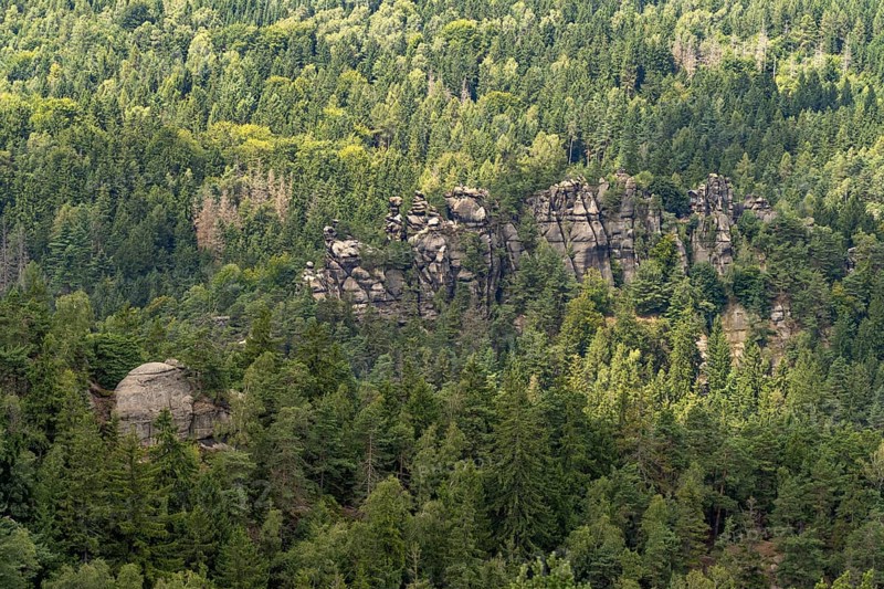 The Nonnenfelsen near Jonsdorf, Zittau Mountains, Upper Lusatia, Saxony, Germany