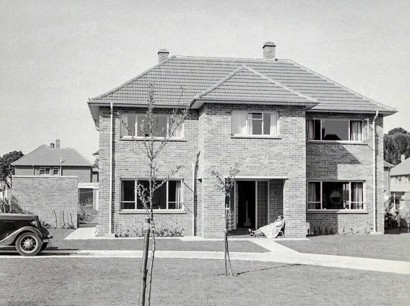 Married Quarters housing for Naval officers, thought to be Devonport, Plymouth, Devon, England, UK c 1956