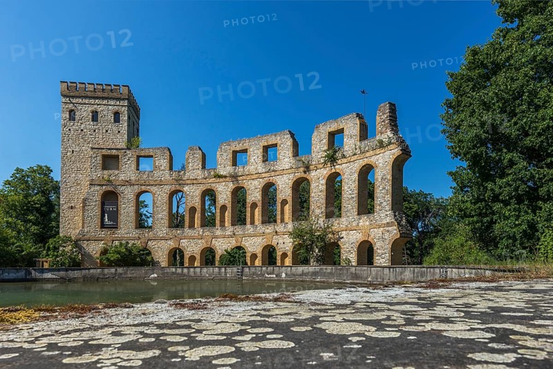 Norman tower with the wall of a Roman theatre, Sanssouci, Potsdam