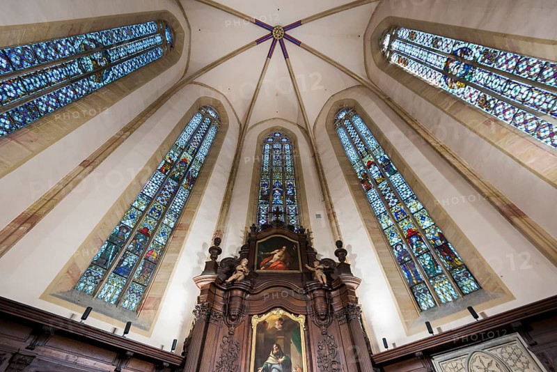 Interior view, Dominican Church, Église des Dominicains, Colmar, Haut-Rhin Department, Alsace, France
