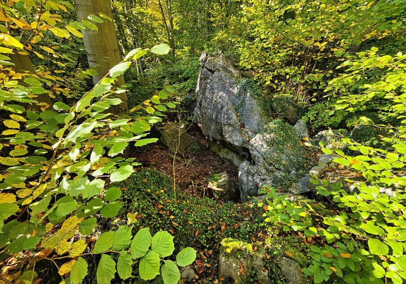 Sea of rocks in autumn, Hemer, Sauerland, North Rhine-Westphalia, Germany