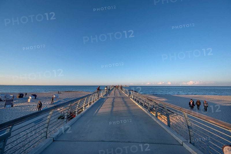 New 720-meter long pier in Prerow opened since October 2024, Prerow, Darß, Mecklenburg-Western Pomerania, Germany