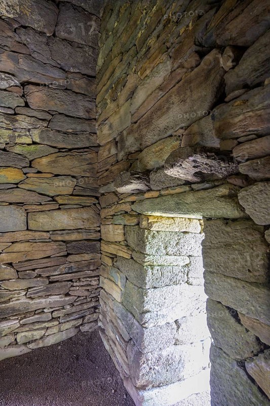 Interior view of Gallarus Oratory Early Christian Church, Kilmalkedar, Kerry, Ireland