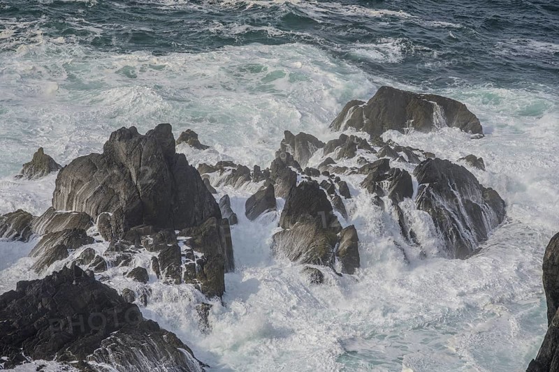 Waves blazing against cliffs, Ballaghboy, Kilnamanagh, County Cork, Ireland