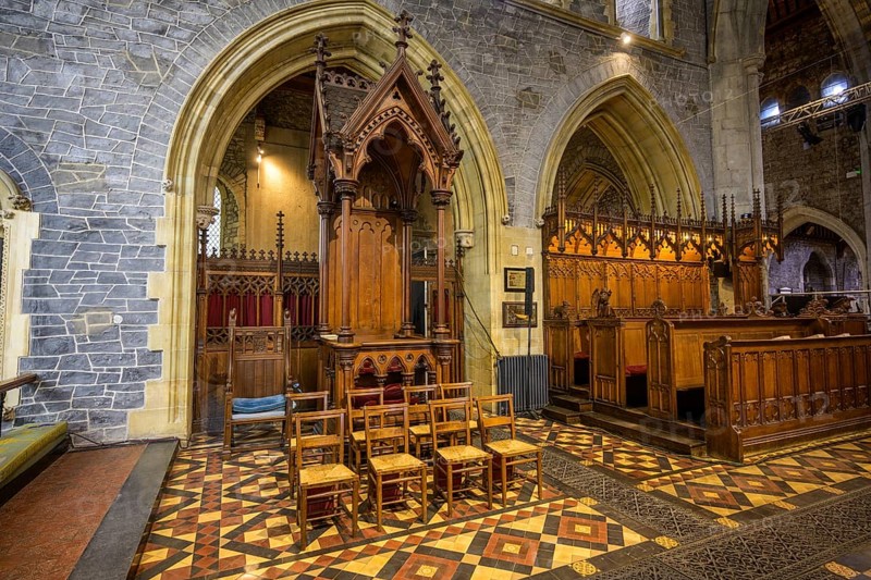 Interior view of St. Canice's Cathedral, Kilkenny, County Kilkenny, Ireland