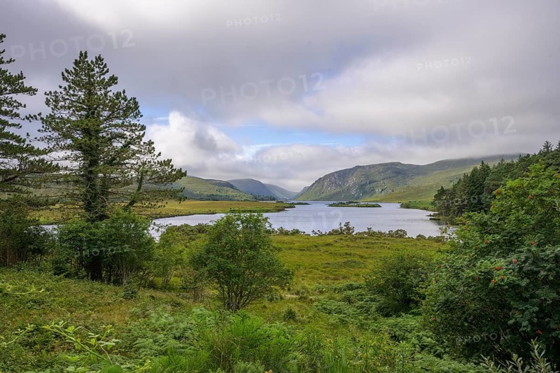 View over Loch Beagh, Glenveagh National Park, Cross Roads, County Donegal, Ireland