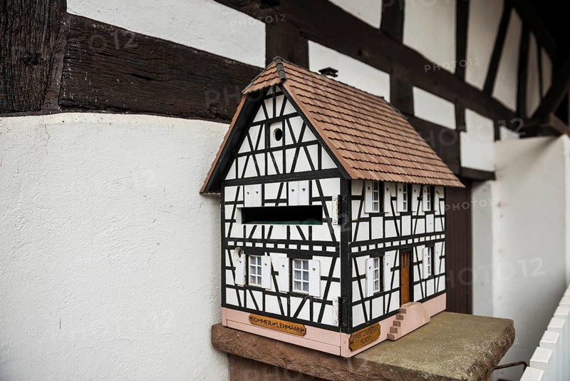 Village made entirely of half-timbered houses, Hunspach, Alsace, Bas-Rhin department, France