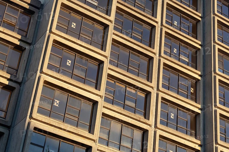 Iconic Sirius building, brutalism style on Sydney Harbour, vacant brutalist residential building in The Rocks, 20th century architecture, Sirius Building in Sydney, Australia