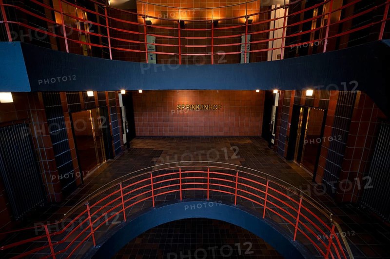 Interior view, staircase, round, Sprinkenhof office building, Free and Hanseatic City of Hamburg, Germany