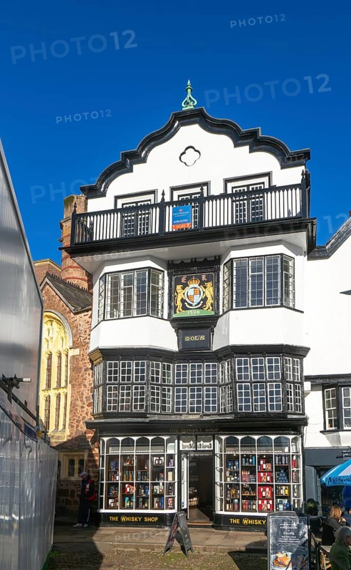 Mol's Coffee House, historic Grade I listed building, Cathedral Close, Exeter, Devon, England, UK c 1596