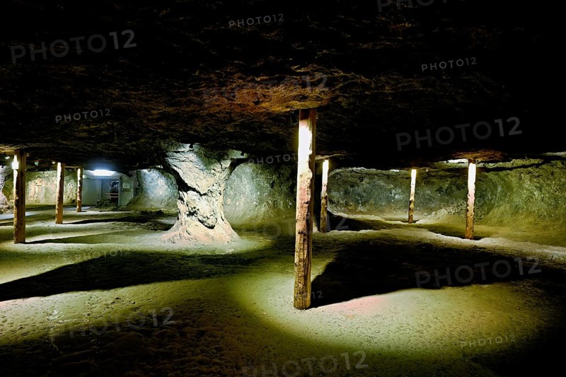 Old tunnel in the salt mine, Bex, Canton of Vaud, Switzerland